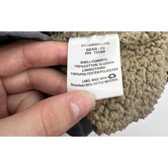 Outdoor Life Vest Men Large Blue Canvas Sherpa Lined Work Utility Grunge Y2K - Picture 9 of 12